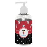 Girl's Pirate & Dots Plastic Soap / Lotion Dispenser (8 oz - Small - White) (Personalized)