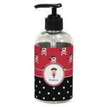 Girl's Pirate & Dots Plastic Soap / Lotion Dispenser (8 oz - Small - Black) (Personalized)