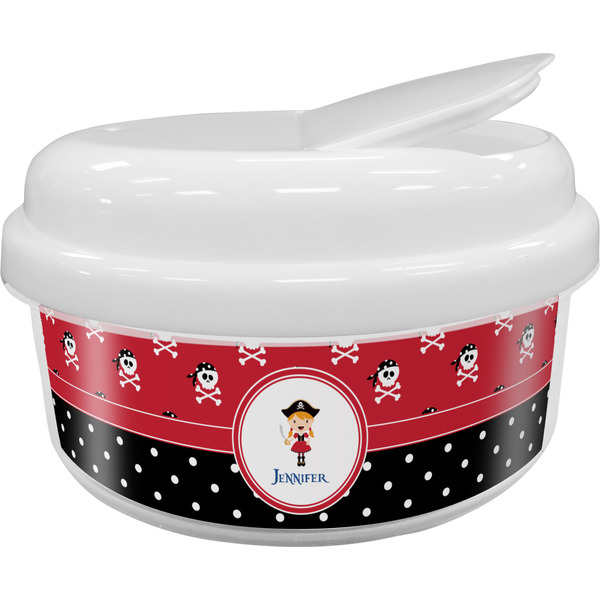 Custom Girl's Pirate & Dots Snack Container (Personalized)