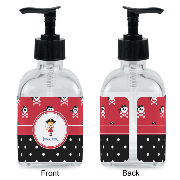 Girl's Pirate & Dots Glass Soap/Lotion Dispenser - Approval