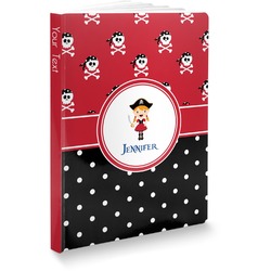 Girl's Pirate & Dots Softbound Notebook - 5.75" x 8" (Personalized)
