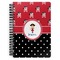 Girl's Pirate & Dots Spiral Journal Large - Front View
