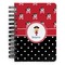 Girl's Pirate & Dots Spiral Journal Small - Front View
