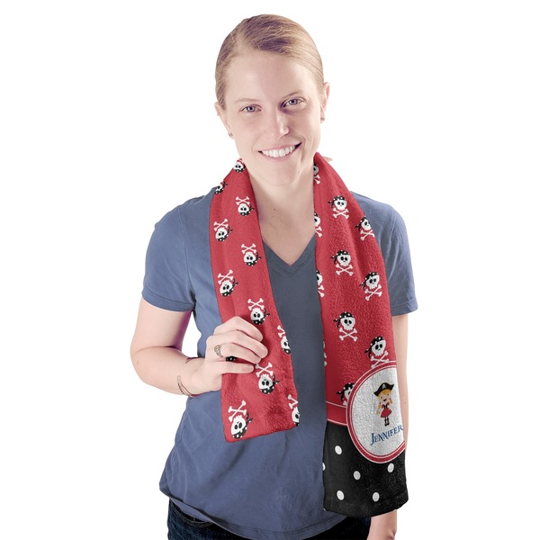 Girl's Pirate & Dots Sport Towel - Exercise use - Model