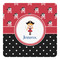 Girl's Pirate & Dots Square Decal - Small (Personalized)