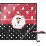 Girl's Pirate & Dots Square Table Top (Personalized)