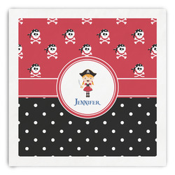 Girl's Pirate & Dots Paper Dinner Napkins (Personalized)