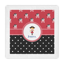 Girl's Pirate & Dots Decorative Paper Napkins (Personalized)