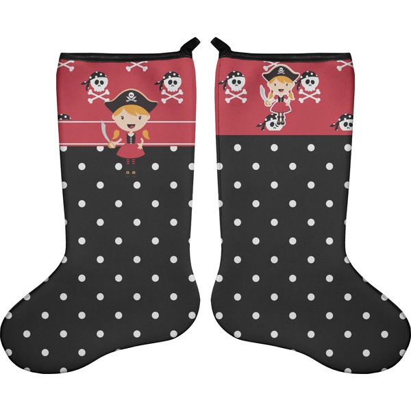 Girl's Pirate & Dots Stocking - Double-Sided - Approval
