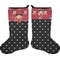 Girl's Pirate & Dots Holiday Stocking - Double-Sided - Neoprene