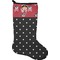 Girl's Pirate & Dots Holiday Stocking - Single-Sided - Neoprene