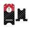 Girl's Pirate & Dots Stylized Phone Stand - Front & Back - Large