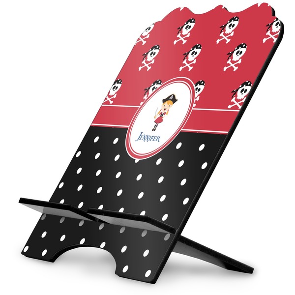 Custom Girl's Pirate & Dots Stylized Tablet Stand (Personalized)