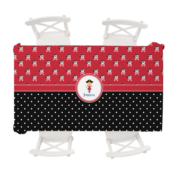 Custom Girl's Pirate & Dots Tablecloth - 58"x102" (Personalized)