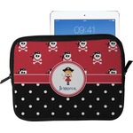 Girl's Pirate & Dots Tablet Case / Sleeve - Large (Personalized)