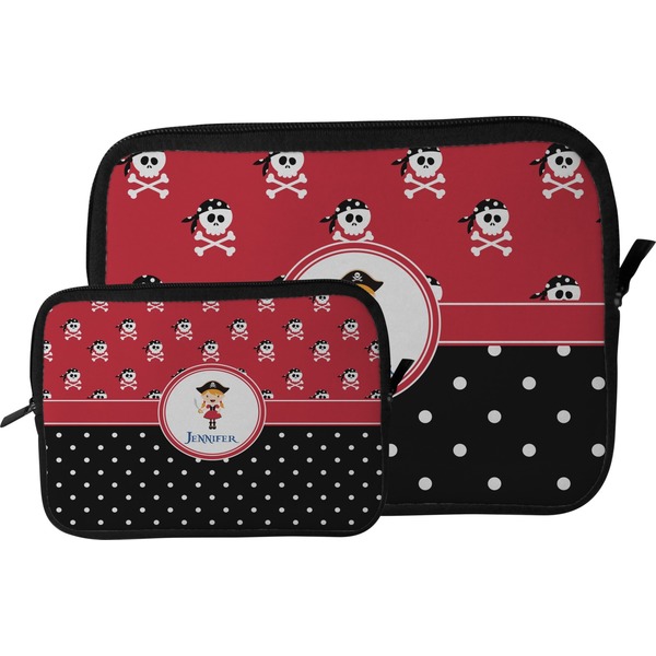 Girl's Pirate & Dots Tablet Sleeve (Size Comparison)