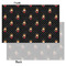 Girl's Pirate & Dots Tissue Paper - Heavyweight - Small - Front & Back