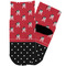 Girl's Pirate & Dots Toddler Ankle Socks - Single Pair - Front and Back