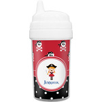 Girl's Pirate & Dots Toddler Sippy Cup (Personalized)