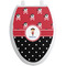 Girl's Pirate & Dots Toilet Seat Decal (Personalized)