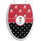 Girl's Pirate & Dots Toilet Seat Decal - Elongated (Personalized)