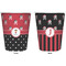 Girl's Pirate & Dots Trash Can White - Front and Back - Apvl