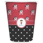 Girl's Pirate & Dots Waste Basket (Personalized)