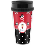 Girl's Pirate & Dots Acrylic Travel Mug without Handle (Personalized)