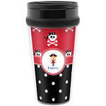 Girl's Pirate & Dots Acrylic Travel Mug without Handle (Personalized)
