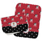 Girl's Pirate & Dots Two Rectangle Burp Cloths - Open & Folded