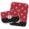 Girl's Pirate & Dots Burp Cloths - Fleece - Set of 2 w/ Name or Text