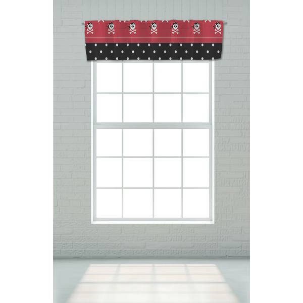 Girl's Pirate & Dots Valance - On window