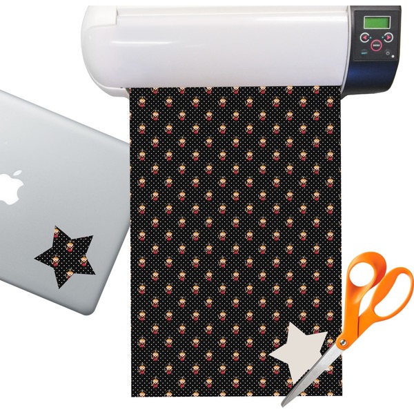 Custom Girl's Pirate & Dots Sticker Vinyl Sheet (Permanent)