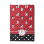 Girl's Pirate & Dots Waffle Weave Golf Towel (Personalized)
