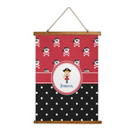 Girl's Pirate & Dots Wall Hanging Tapestry (Personalized)
