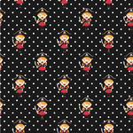 Girl's Pirate & Dots Wallpaper & Surface Covering (Water Activated 24"x 24" Sample)