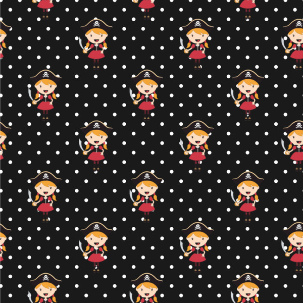 Custom Girl's Pirate & Dots Wallpaper & Surface Covering (Water Activated 24"x 24" Sample)