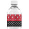 Girl's Pirate & Dots Water Bottle Label - Back View