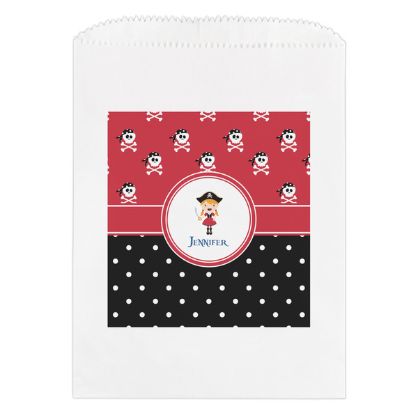 Custom Girl's Pirate & Dots Treat Bag (Personalized)
