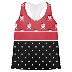 Girl's Pirate & Dots Womens Racerback Tank Top - X Small