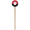 Girl's Pirate & Dots Wooden 4" Food Pick - Round - Single Pick
