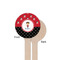 Girl's Pirate & Dots Wooden 6" Stir Stick - Round - Single Sided - Front & Back
