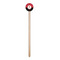Girl's Pirate & Dots Wooden 6" Stir Stick - Round - Single Stick