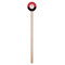Girl's Pirate & Dots Wooden 7.5" Stir Stick - Round - Single Stick