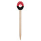 Girl's Pirate & Dots Wooden Food Pick - Oval - Single Pick