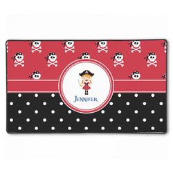 Girl's Pirate & Dots XXL Gaming Mouse Pad - 24" x 14" (Personalized)