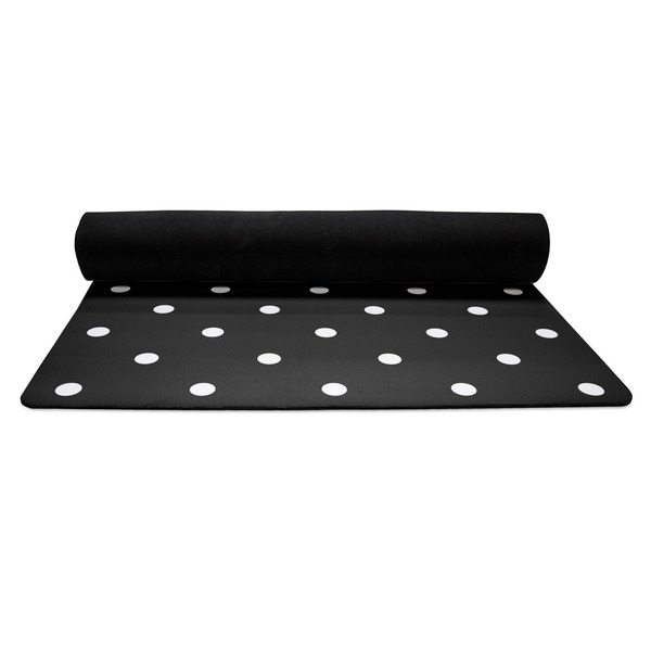 Girl's Pirate & Dots Yoga Mat Rolled up Black Rubber Backing