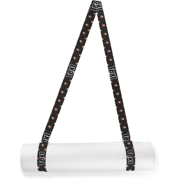Custom Girl's Pirate & Dots Yoga Mat Strap (Personalized)