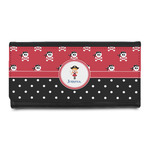 Girl's Pirate & Dots Leatherette Ladies Wallet (Personalized)