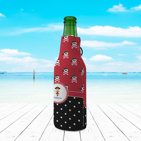 Girl's Pirate & Dots Zipper Bottle Cooler - LIFESTYLE